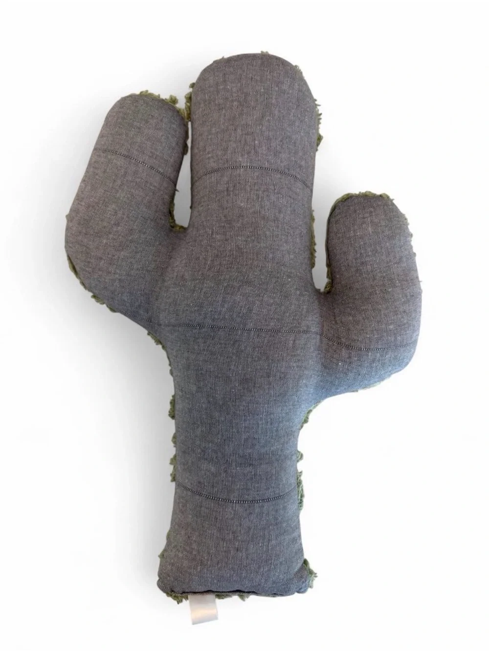 Textured Green Cactus Accent Pillow